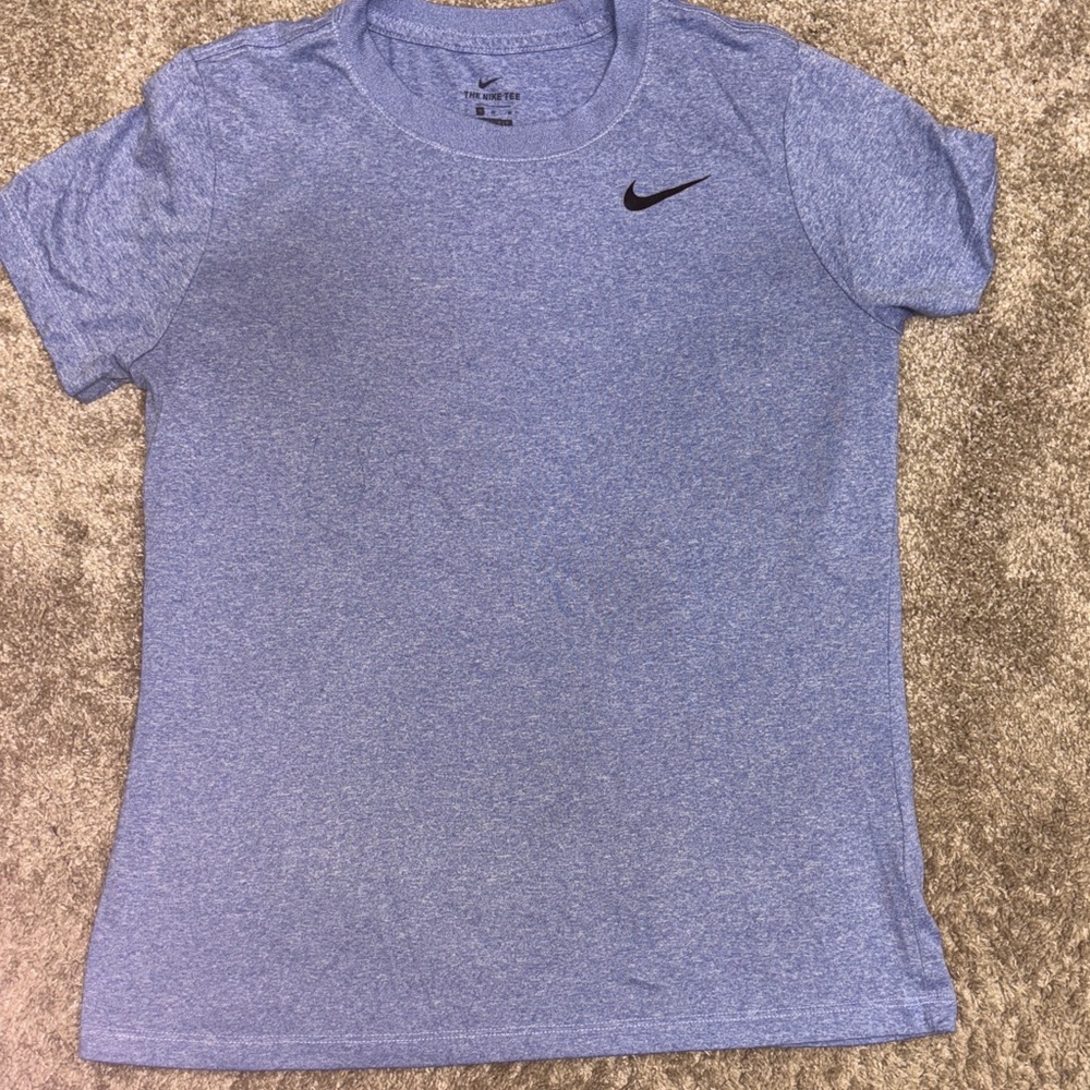 Nike Juniors Heather Light Blue Dri-FIT Short Sleeve Tee